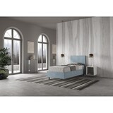 thumbnail of Letto Singolo con rete imbottito 80x200 microfibra azzurro Adele
