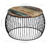 thumbnail of vidaXL Salontafel rond 68x37 cm massief gerecycled hout