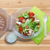 thumbnail of 125x Salatschalen klar mit Dipfach im Domdeckel 2100ml PP