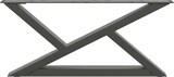 thumbnail of Helloshop26 - Set aus 2 modernen verstellbaren Couchtischbeinen 70 x 31 cm aus anthrazitfarbenem pulverbeschichtetem Stahl 02_0056980