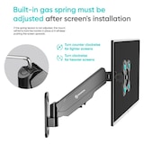 thumbnail of ONKRON TV & Monitor Halterung Wand für 13-34 Zoll, bis 8 kg, höhenverstellbar, VESA 75x75 & 100x100, schwenkbar, neigbar, drehbar, Schwarz G120