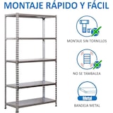 thumbnail of SimonRack Scaffali Metallo Garage 2000x1000x400 mm, 5 Ripiani in Acciaio, 180 kg per Ripiano, Zincato – Simonclick