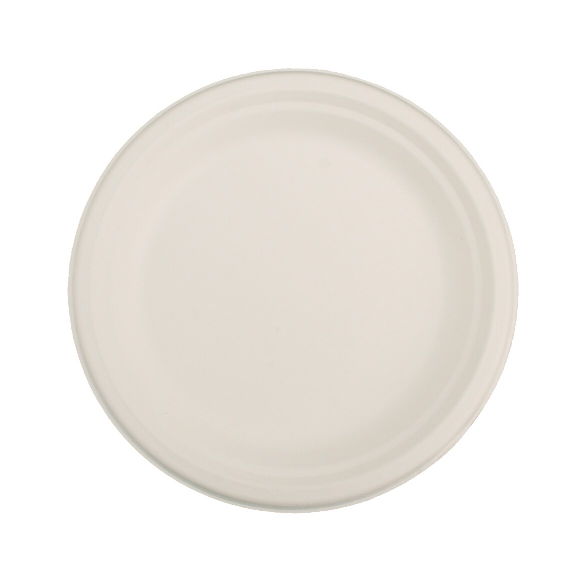 Nette 500 Stück Bagasse Teller weiß rund 220x19mm