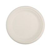 thumbnail of Nette 500 Stück Bagasse Teller weiß rund 220x19mm