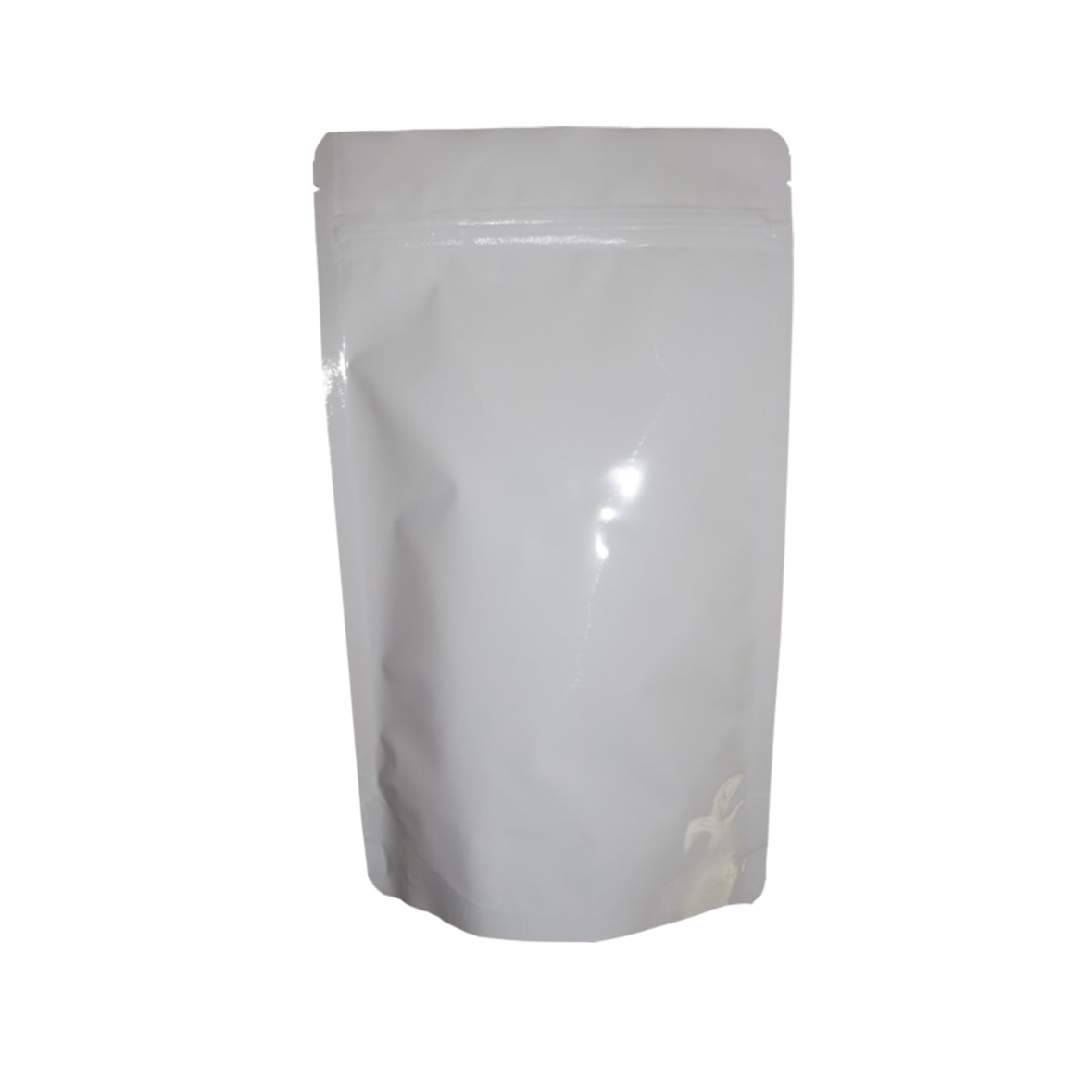 1000x Standbodenbeutel PET weiß glänzend 110x185x65mm 250ml