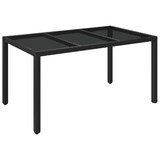 thumbnail of HELLOSHOP26 - Juego de comedor 7 piezas muebles de jardín y cojines resina tejida negra 02_0014476