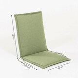 thumbnail of Cojín silla de jardín, Repelente al agua, Poliéster 200 gr, Color Verde, 52 + 40 cm x42 cm x4 cm
