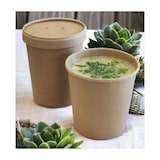 thumbnail of MONOUSO - Tarrina de Cartón Kraft-Kraft 350ml Ø9,0cm (25 Uds)