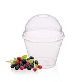thumbnail of SET: Smoothie Cups 225ml + Deckel mit Loch - 800 Stück, transparentes recyceltes PET
