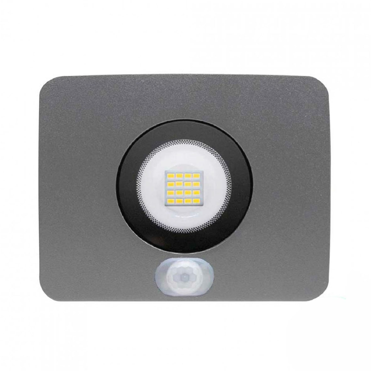 Projetor LED externo ultrafino 10W IP65 com sensor crepuscular e movimento ajustável em alumínio 4000K 7hSevenOn