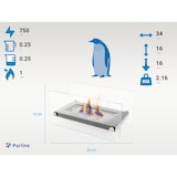 thumbnail of PURLINE Cheminée bio de table avec verre trempé ONIROS INOX