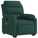 thumbnail of vidaXL Massagesessel mit Aufstehhilfe Dunkelgrün Samt