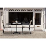 thumbnail of METRO PROFESSIONAL Fauteuil empilable Palermo, aluminium/poly rotin, gris foncé