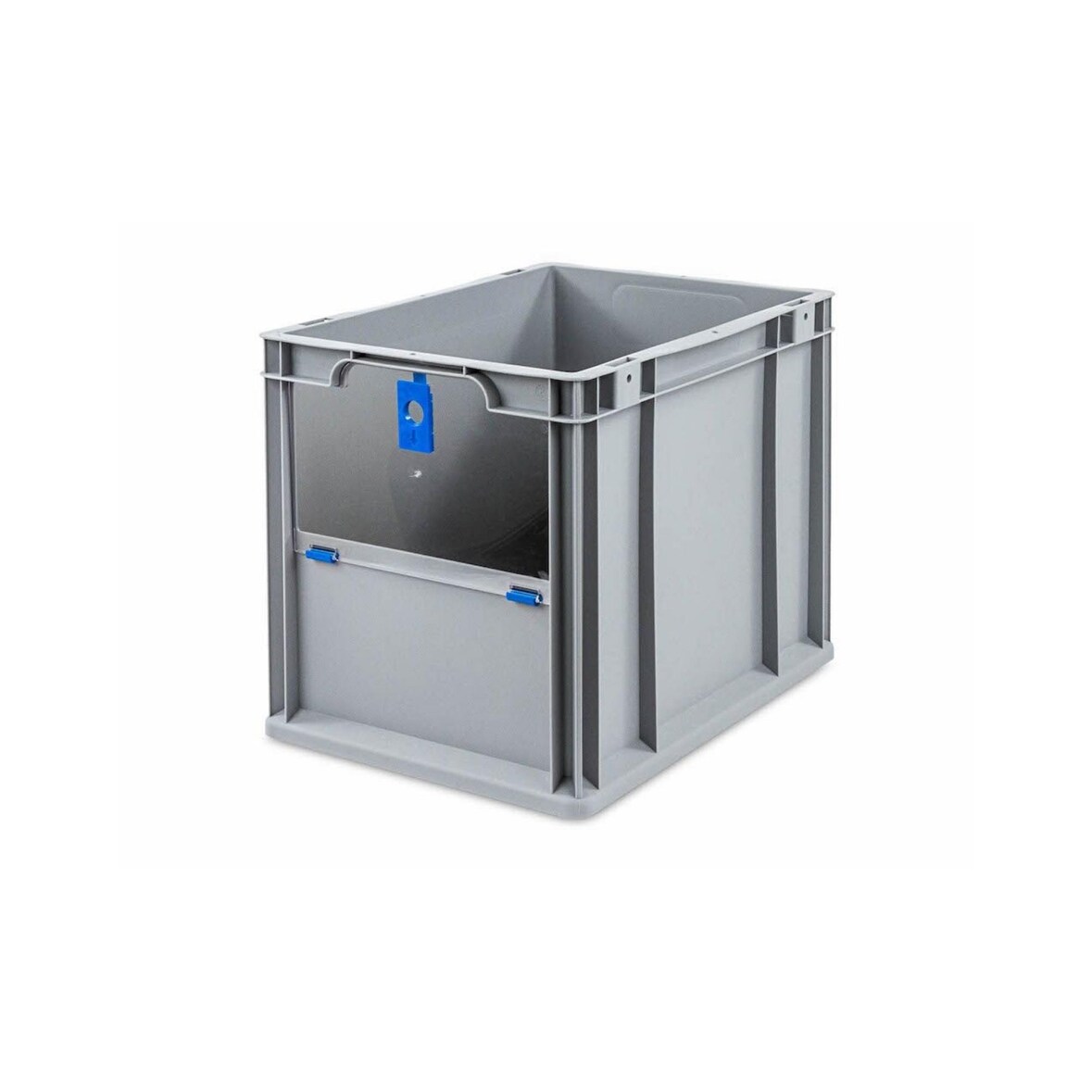 PROREGAL Eurobox NextGen Insight Cover | HxBxT 32x30x40 | 30 Liter | Hoch/Blau | Eurobehälter, Transportbox, Transportbehälter, Stapelbehälter