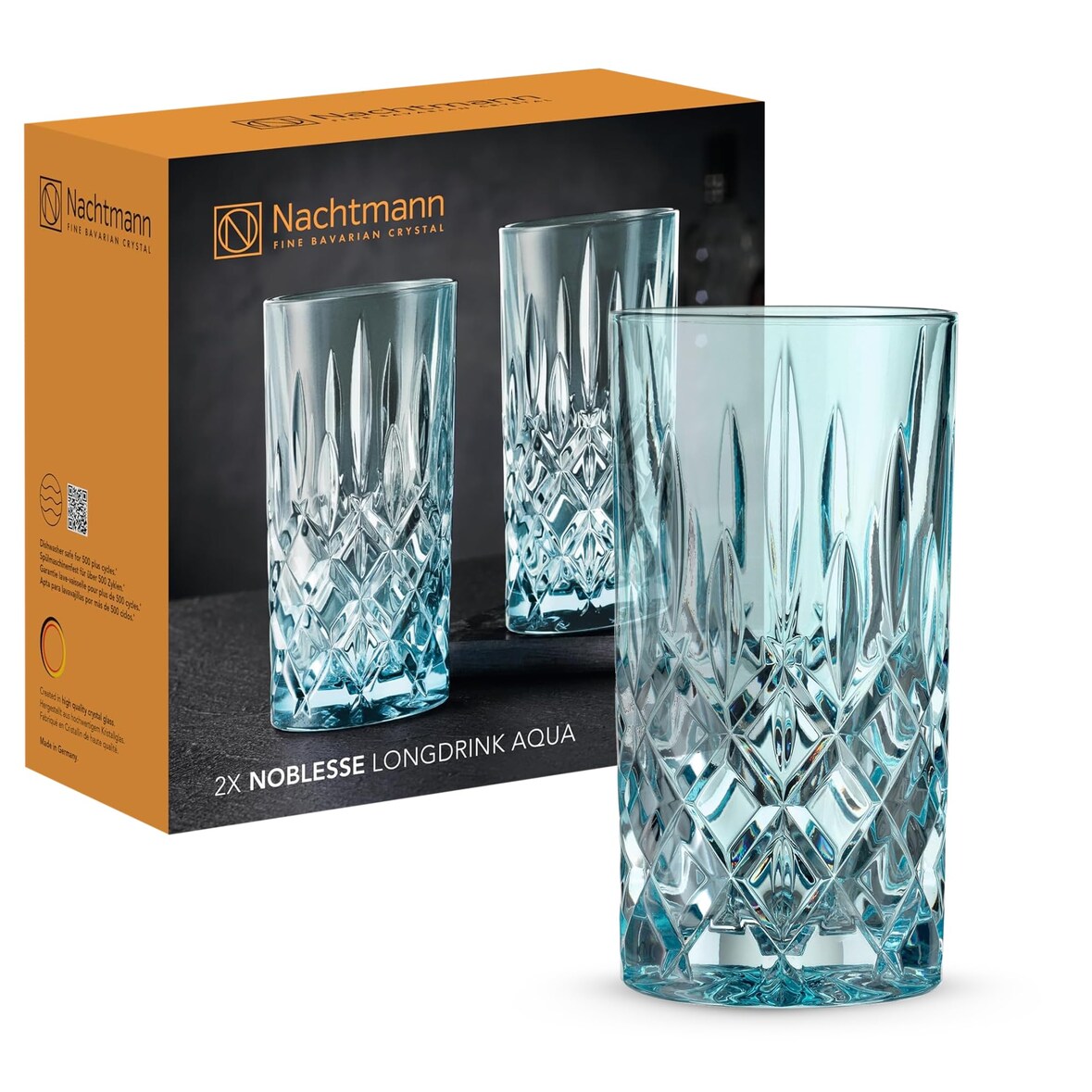 Nachtmann Noblesse Colors Longdrinkglas 395 ml 2er Set - Aqua