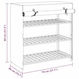 thumbnail of vidaXL Schuhschrank mit Abdeckung Grau 79 x 40 x 80 cm Stoff