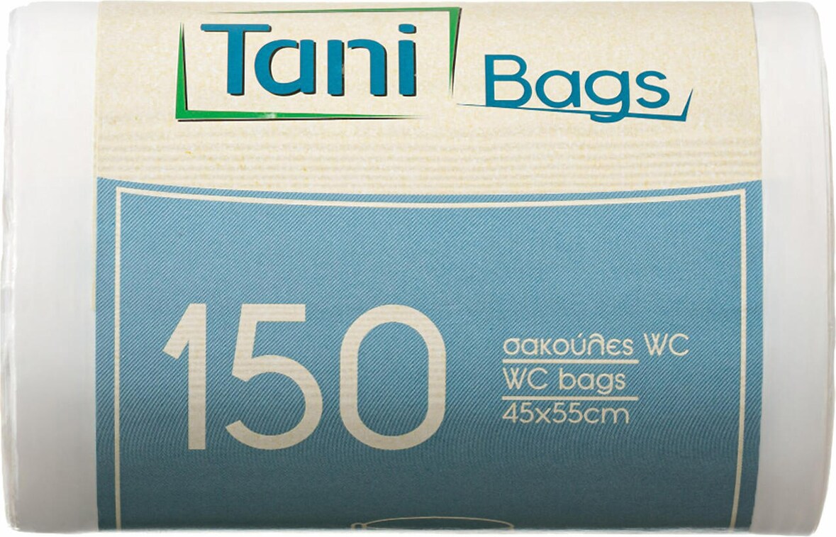 750x TANI Bad Müllsäcke 24 L HDPE 45x55 cm 11my weiß