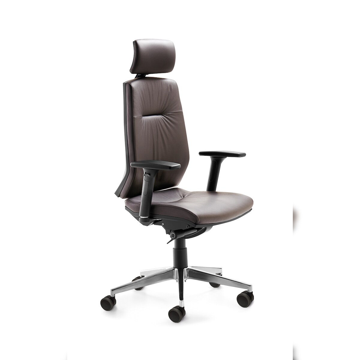 Mayer Sitzmöbel, Chefsessel mit Bandscheibensitz 2480, Leder Braun