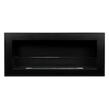 thumbnail of Chimenea de bioetanol Livorno negra de pared o empotrada L 90 x P 12 x H 40 con cristal