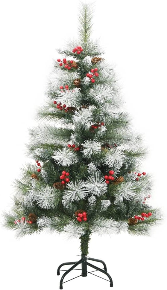 vidaXL Künstlicher Weihnachtsbaum Klappbar mit Zapfen & Beeren 150 cm