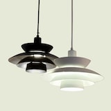 thumbnail of F-BRIGHT Lámpara Colgante Oiz Moderna E27 con Tulipa Metálica Blanca