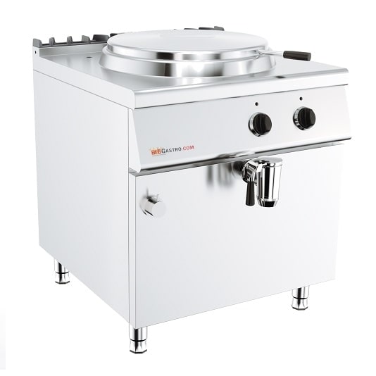 Elektro Kochkessel 60L  Indirekt beheizt + inklusiv Unterbau - 9,4 kW