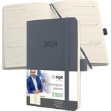 thumbnail of Wochenkalender Conceptum 2024,  ca. DINA6, dark grey, Softcover, 1 Woche / 2 Seiten, 176 Seiten