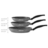 thumbnail of STONELINE® Pfannen-Set, 3-teilig, 20/24/28 cm, Induktion und backofengeeignet, Antihaftbeschichtung