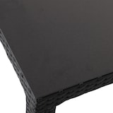 thumbnail of METRO PROFESSIONAL Gastro Tisch Balsario, Alu/PE-Rattan, 130 x 90 cm, rechteckig, schwarz