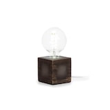 thumbnail of Socle de lampe décoratif, cube, câble avec interrupteur, E27, 60 W, IP20, ciment, gris, 90 mm x 90 mm x 90 mm