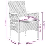 thumbnail of vidaXL 7-tlg. Garten-Essgruppe mit Kissen Schwarz Poly Rattan Glas