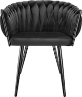 thumbnail of tectake Set Esszimmerstuhl Astano Samt, Knotendesign - 4er Set schwarz