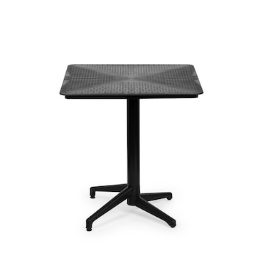 METRO PROFESSIONAL Mesa de exterior plegable, aluminio/plástico, 70 x 70 cm, cuadrada, negra