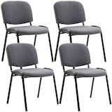 thumbnail of Set De 4 Sillas De Reuniones Ken En Tela Gris
