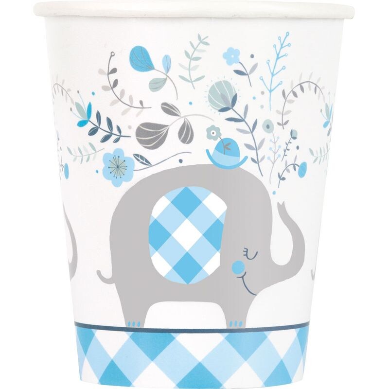 Baby Shower Elefant Junge 8 Becher
