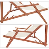 thumbnail of Sonnenliege weiß Liegestuhl Sonnendach Tisch Kissen Gartenliege Deckchair Strandstuhl 10-303STKH