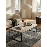 thumbnail of Couchtisch 120x60x38 cm Sandfarben Sofatisch in Stein-Optik Modern, Design Wohnzimmertisch Rechteckig, Loungetisch Beige, Kaffeetisch Metallbeine