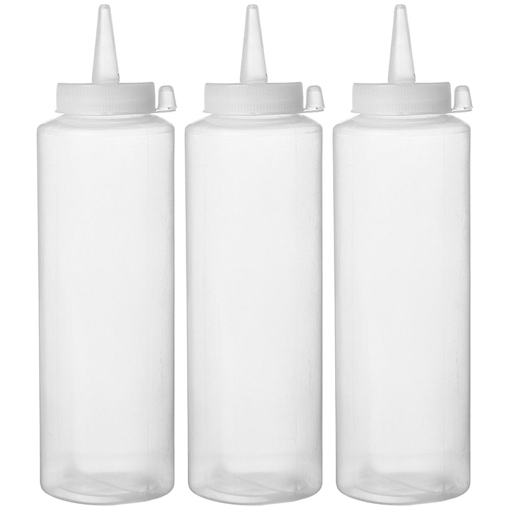 Sets de flacon distributeur - 3 pièces, HENDI, 0,2L, Transparent, 3 u., Ø50x(H)185mm