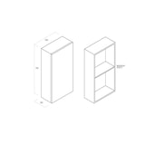 thumbnail of AQA Design Pensile bagno alto in MDF VENERE rovere rio cm. L.35 P.18 H.78,2 MPVE460-RR