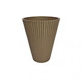 thumbnail of Vaso tondo piccolo a cono da esterno giardino in fibra di argilla Ø19x22 cm Erica -  White
