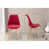 thumbnail of Set De 4 Sillas De Comedor Linares Rojo/Terciopelo