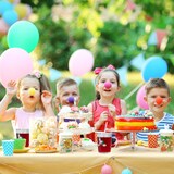 thumbnail of Relaxdays Kindergläser 2er Set, Regenbogenpferd, Trinkglas Kinder, Henkel, Deckel & Strohhalm, 400 ml Skala, transparent