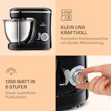 thumbnail of Klarstein Bella Mini Rührmaschine 1200 W 6 Stufen 4 Liter Edelstahl Pulsfunktion Schwarz
