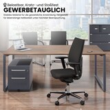 thumbnail of Bisley Cito Schreibtisch 200x80 cm, Tischplatte in Buche, O-Gestell in Silber - Bürotisch & Computertisch, PC Tisch für's Büro, Arbeitshöhe: 74 cm