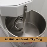 thumbnail of Professionelle Teigknetmaschine 8,5L | 1 Geschwindigkeit | Feste Rührschüssel | 7kg Teig | 450W | 230V | Edelstahl
