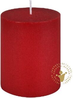 Boutique Stumpenkerze durchgefärbt Antik-Rot Ø 80 x 150 mm, 1 Stück, Premium Kerzen von Jaspers Kerzen