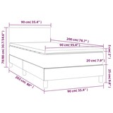thumbnail of vidaXL Boxspringbett mit Matratze & LED Blau 90x200 cm Stoff