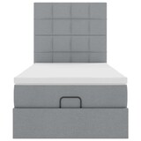 thumbnail of vidaXL Ottoman-Bett mit Matratze & LEDs Hellgrau 90x190 cm Stoff