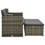 thumbnail of vidaXL 3-tlg. Garten-Lounge-Set mit Auflagen Poly Rattan Grau