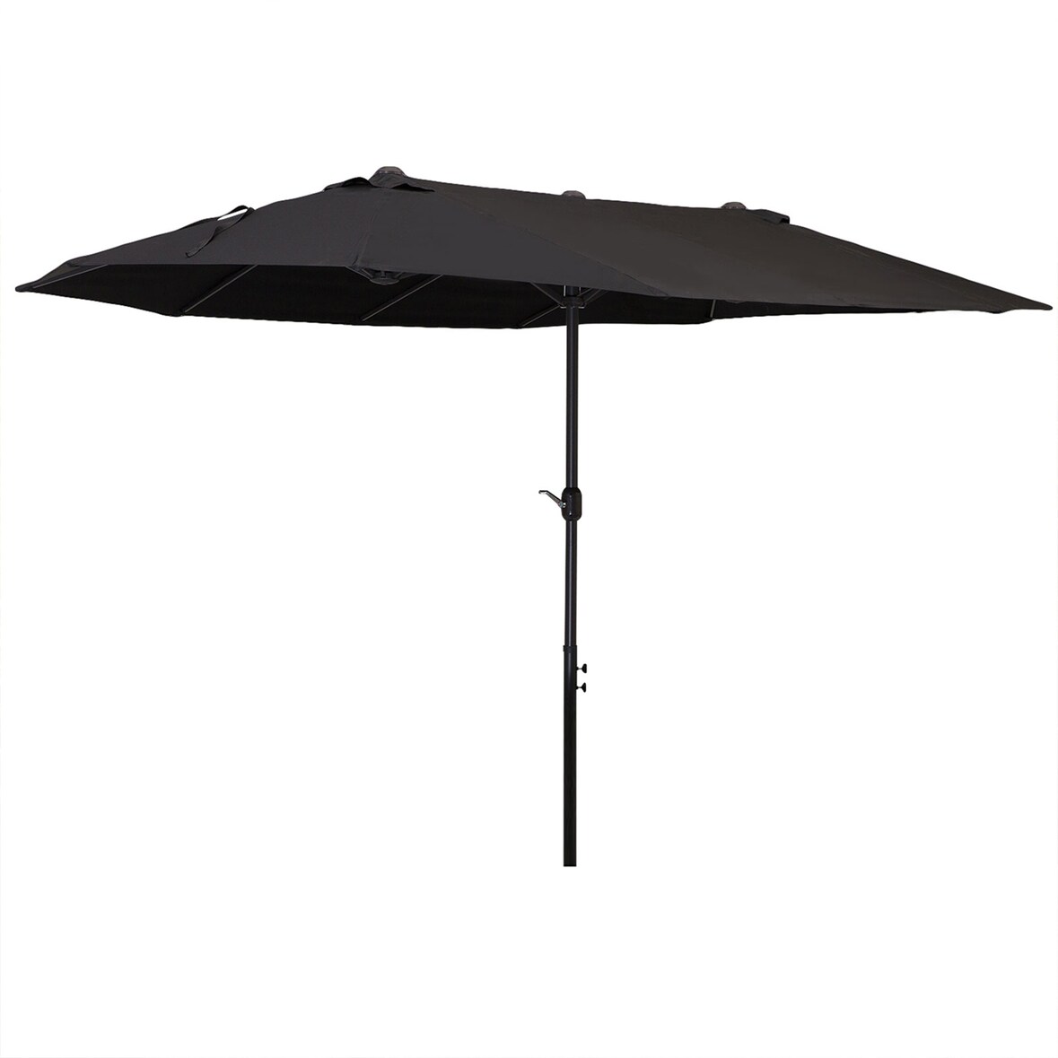 Ombrellone da Giardino Doppio 460x270x240 cm in Acciaio e Poliestere Nero